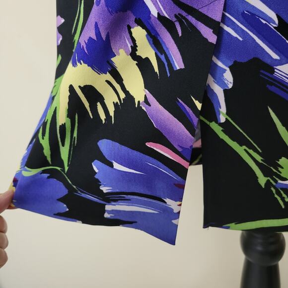 EUC Connected Apparel 6 Bodycon Dress Back Zip Back Slit Vibrant Multicolor - Picture 4 of 16